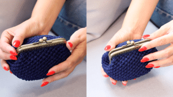 Bolsinha em Crochê Azul