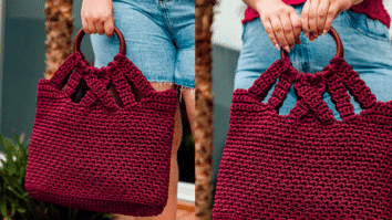 Bolsa em Crochê com Tiras