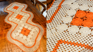 Trilho de Mesa de Crochê Porto