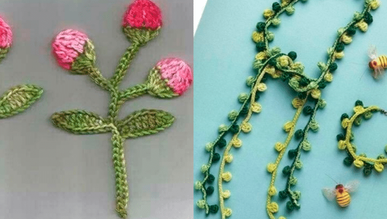 Flores em Crochê para Aplicação