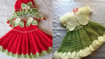 Vestinhos de Croche Vermelho Infantil