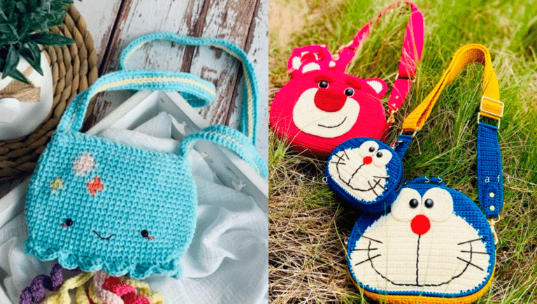 Mochilas de Crochê Infantil