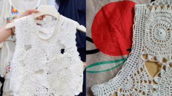 Cropped de Crochê com Motivos Redondos