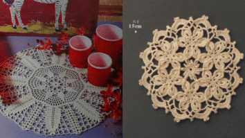 Centro de Mesa Redondo em Crochê