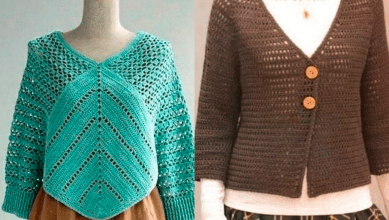 Batas, Blusas e Vestidos de Crochê