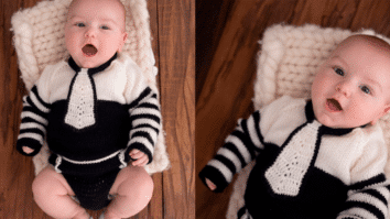 Conjunto de Crochê Infantil Preto e Branco