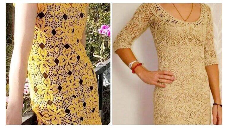 Vestidos de Crochê com Gráfico dos Pontos : Do Básico ao Luxo Pt 2