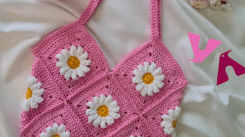 Bolsa em crochê Primavera