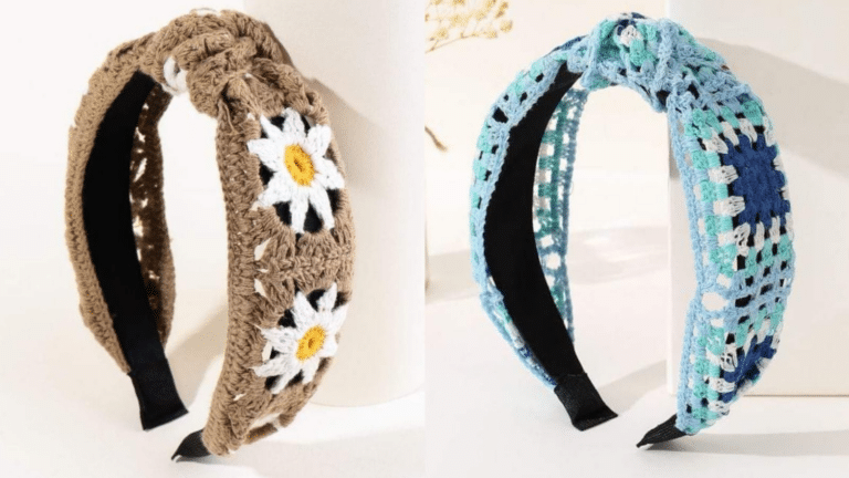16 Tiaras de Crochê Bonitas e Simples Forradas com Squares – Comece já a Sua!