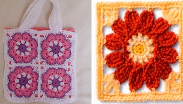 Squares de Crochê com Amostras