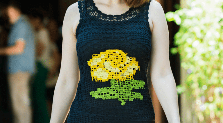 Blusa de Crochê Preta