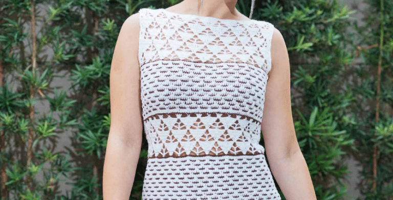 Vestido de Crochê Branco