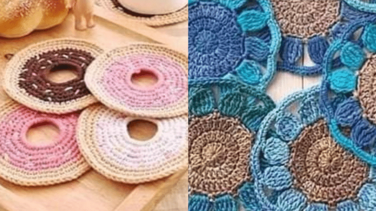 Belíssimos Porta Copos de Crochê com Gráficos Parte 2