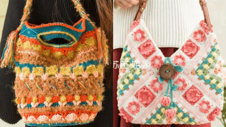 Bolsinhas de Crochê Simples e Bem Fácil – Passo a Passo com Gráficos