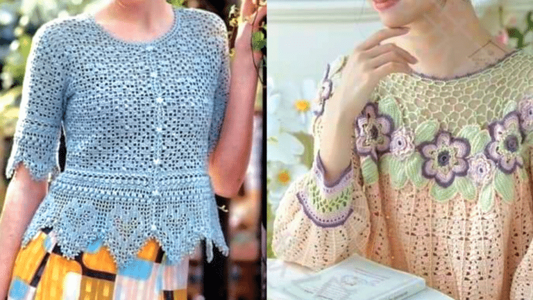 Encantadoras Blusas de Crochê com Gráficos