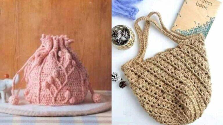 Bolsas de Crochê Lindas com Gráficos e Inspirações