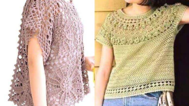 Blusas de Crochê Feminina Verão com Gráficos Grátis Parte 2