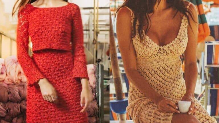 Vestidos de Crochê Passo a Passo e Gráficos Parte 1