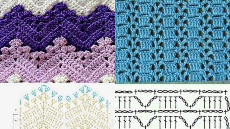 Pontos de Crochê com Gráficos: 15 Ideias para o Começar Seu Projeto Parte 1