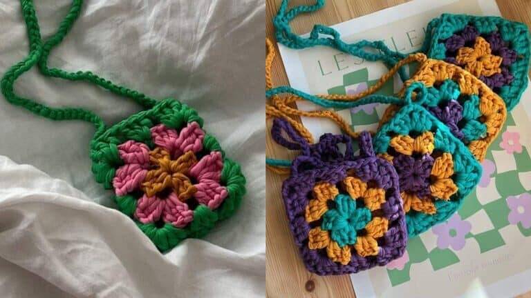 Bolsinha de Crochê Simples e Fácil para Iniciantes: Granny Square