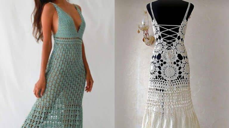 Vestidos de Crochê Longos e Exuberantes: Aprecie Lindas Inspirações Parte 1