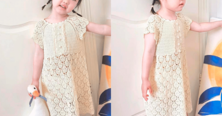 Vestidinho de Crochê Infantil com Graficos : Modelinhos para Copiar pt 3