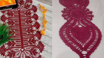 Trilhos de Mesa em Crochê para Uma Mesa Elegante Pt 1