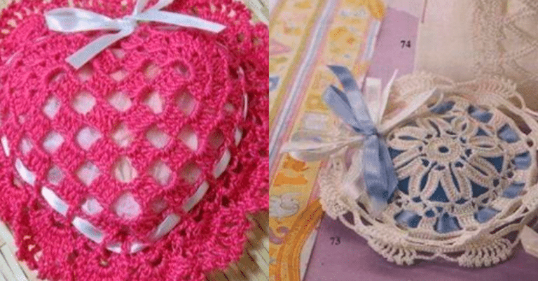 Porta Lembrancinhas em Croche para o Natal