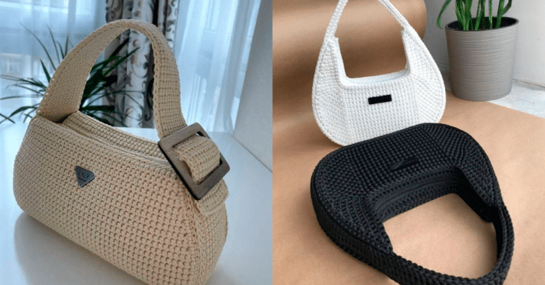 Bolsas de Crochê com Fio Náutico - 21 Idéias Inspiradoras e Gráficos Pt 1