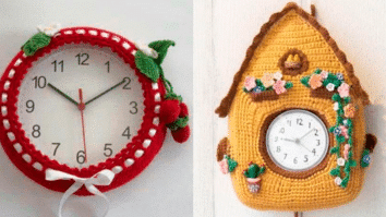 40 Relógios de Parede em Crochê : Idéias Incríveis para Copiar Pt 1