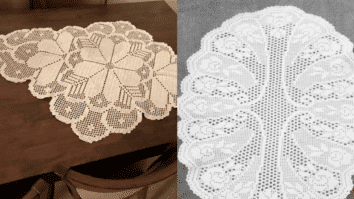 Obras de Arte Crochê Filé