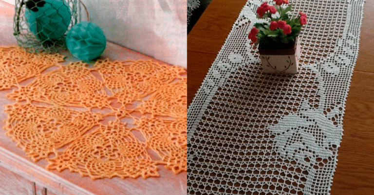 Crochê Filé com Graficos