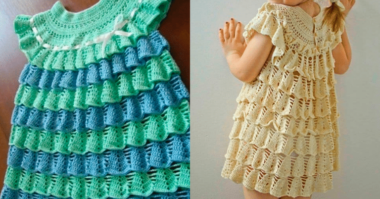 Vestidos de Crochê Infantil