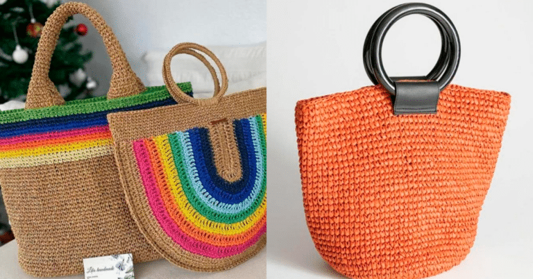 Bolsas em Crochê Simples e Modernas de Várias Cores e Formas
