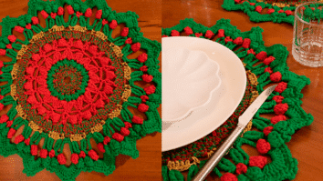 Sousplat de Crochê Santa Claus para o Natal: Passo a Passo