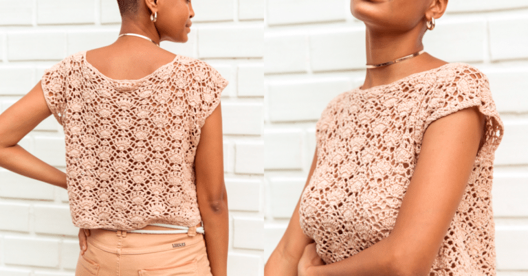 Faça Esse Lindo Cropped de Crochê Amêndoa para Vender