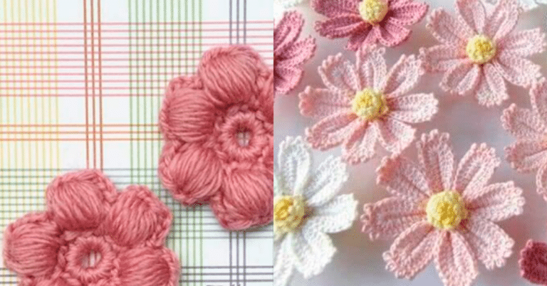 Flores de Crochê para Deixar Suas Peças Mais Lindas