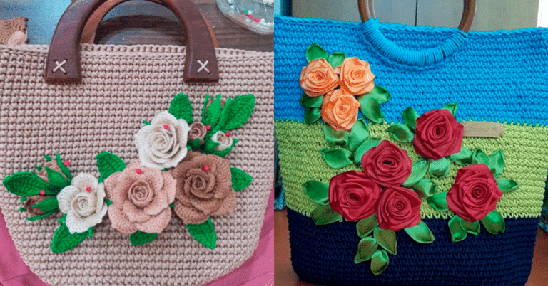 Bolsas em Croche Customizadas e Criativas
