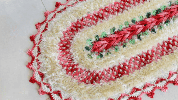 Tapete de Crochê Ponto Trança