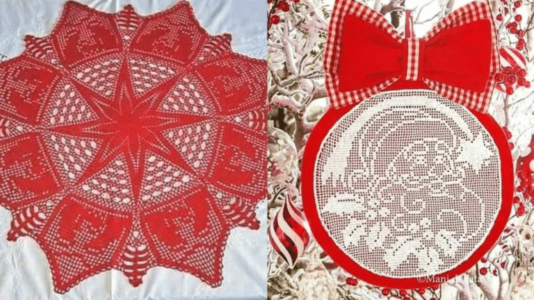 Crochê para o Natal: Toalhas de Mesa e Enfeites com Gráficos Parte 2