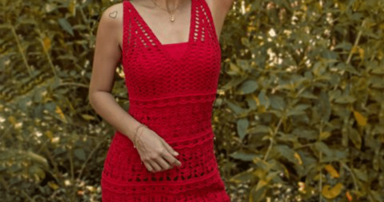 Vestido de Crochê Vermelh