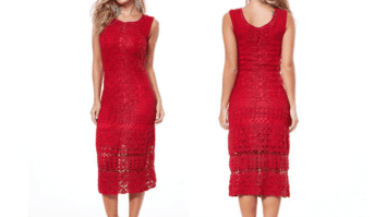 Vestido de crochê para o natal: Passo a passo com Gráficos