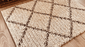 Capacho Geométrico de crochê