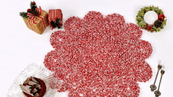 Sousplat de Crochê Flor Natalina