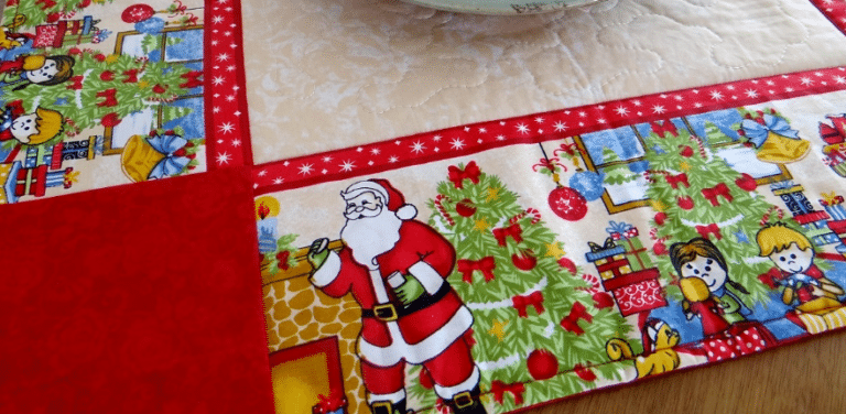 Centro de Mesa Papai Noel: Um Toque de Patchwork Para o Natal