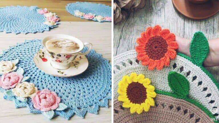 Mesa Posta em Crochê: Elegância Entrelaçada à Mesa