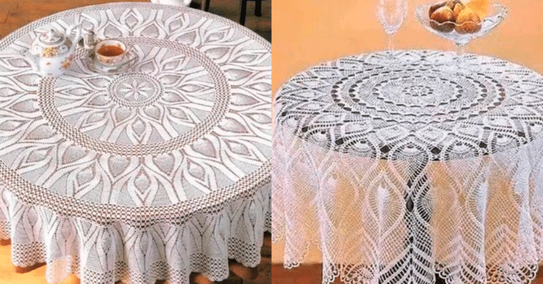 Peças Incríveis: 7 Toalhas de Mesa em Crochê Com Gráficos