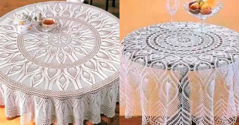 Peças Incríveis: 7 Toalhas de Mesa em Crochê Com Gráficos
