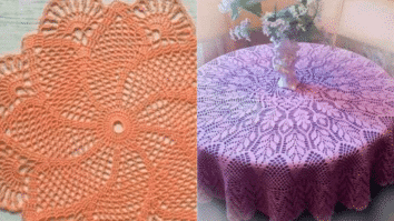 Toalhas e Centros de Mesa em Crochê com Gráficos