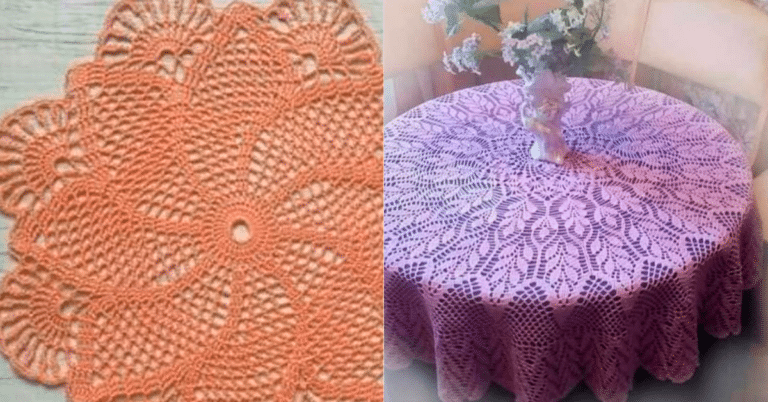 Toalhas e Centros de Mesa em Crochê com Gráficos